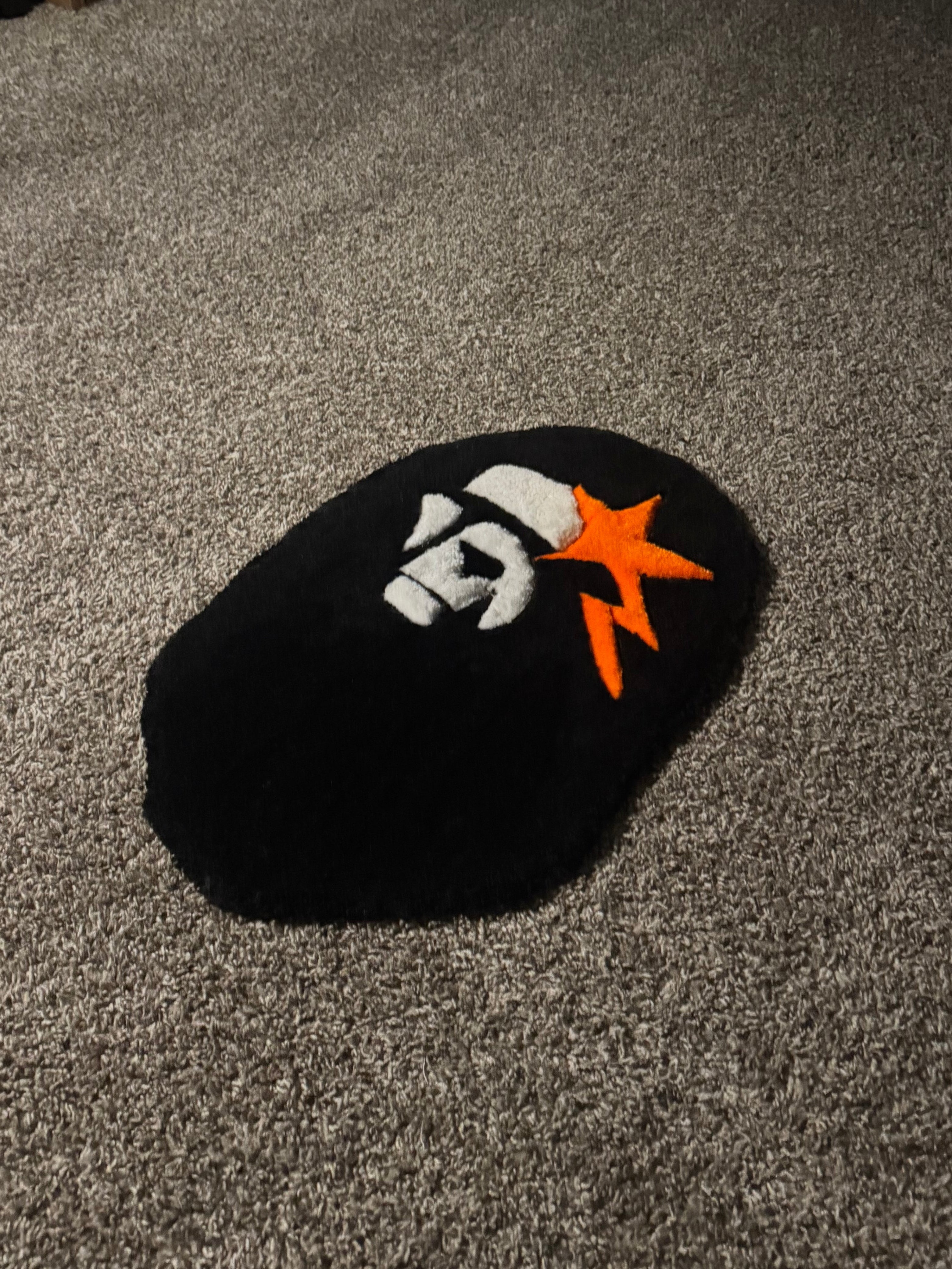 Orange Star Bape Rug