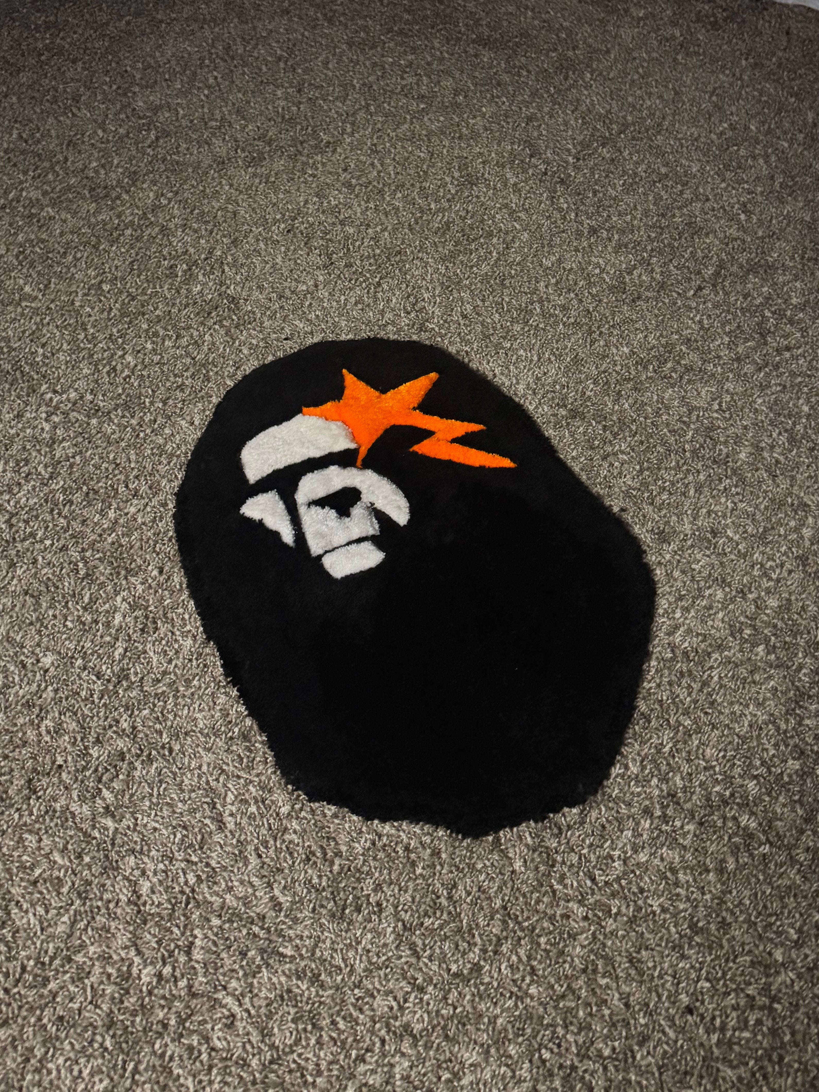 Orange Star Bape Rug