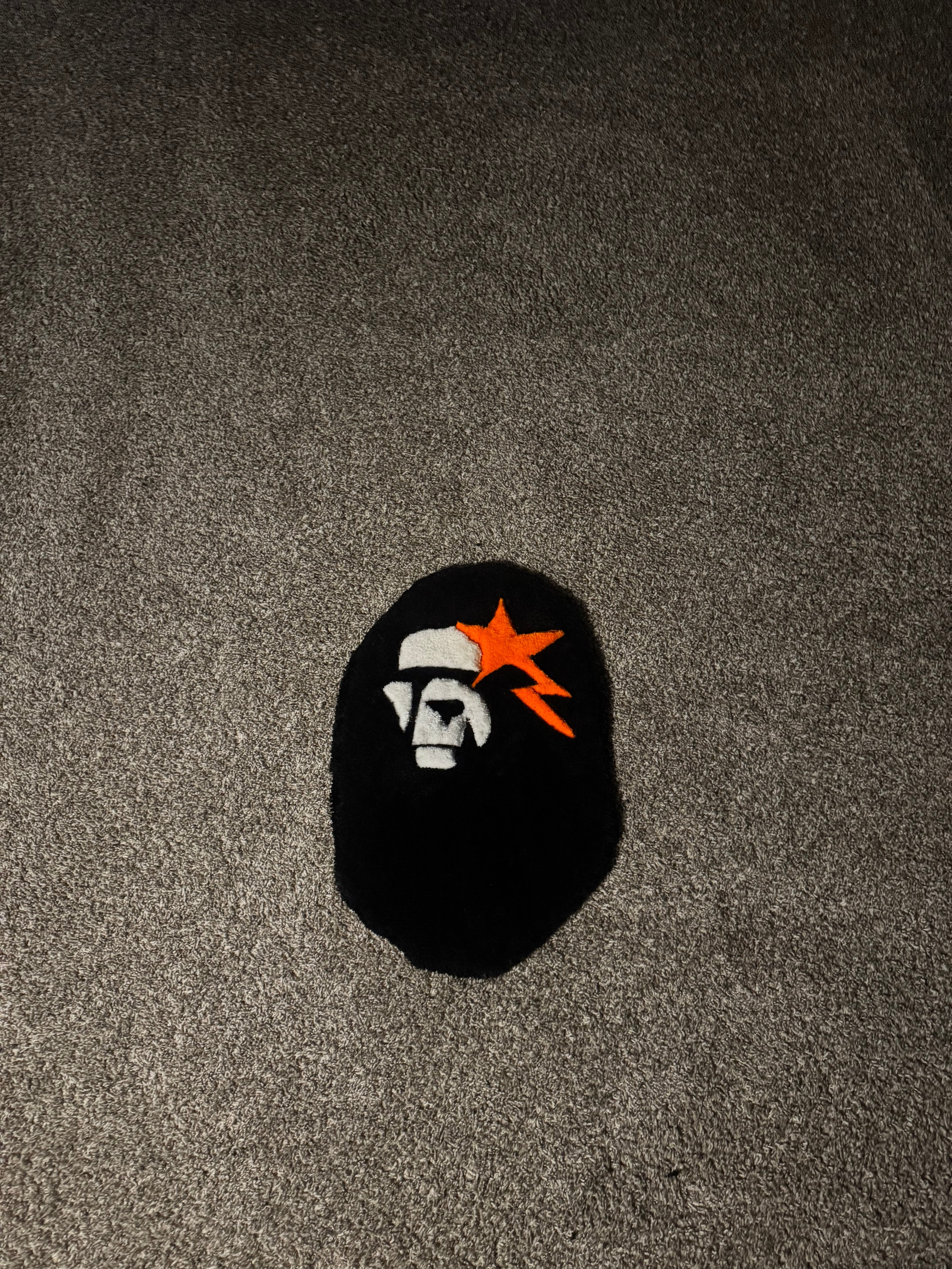 Orange Star Bape Rug